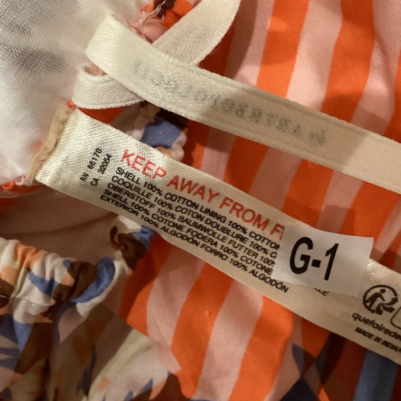 Anthropologie Button-Front Floral Striped Button-Front Cropped Tank Medium NWT - Picture 12 of 12